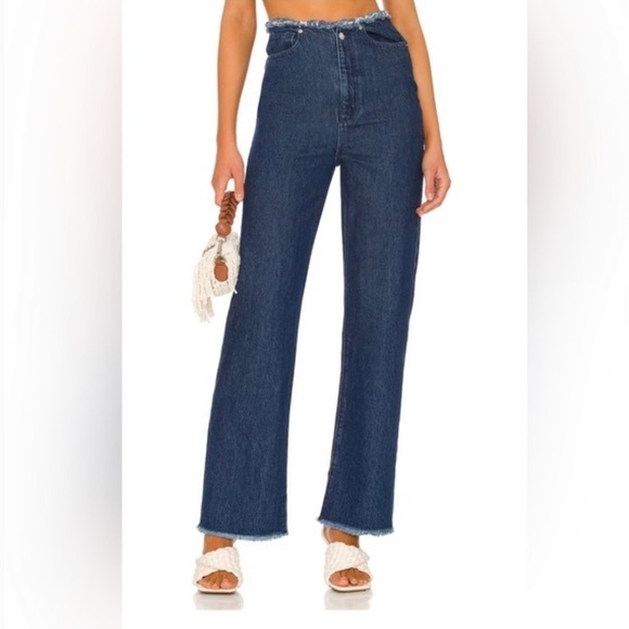 WEWOREWHAT
High-Rise Frayed Straight Leg Jeans size 26 - Picture 3 of 6